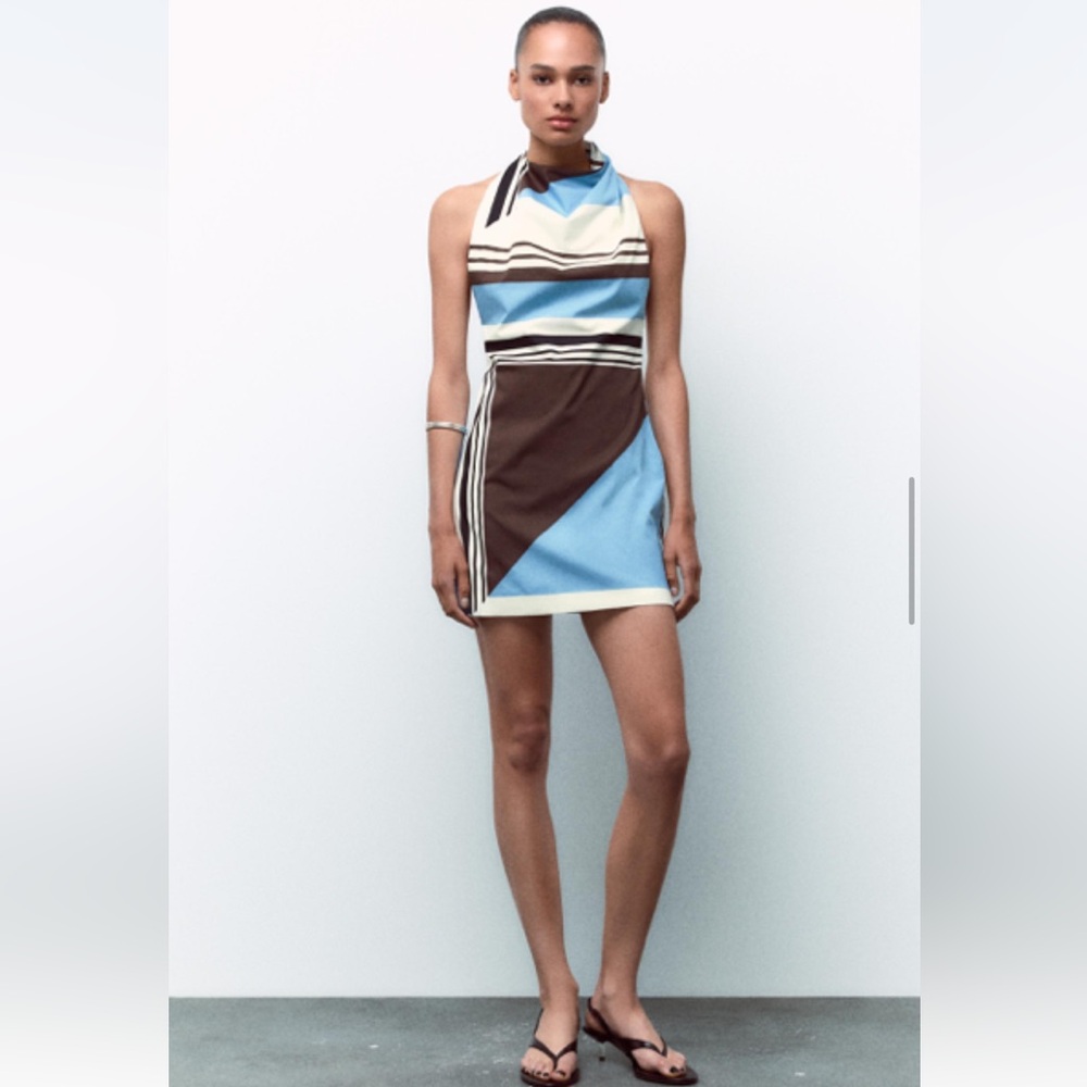 Zara Striped Poplin Dress